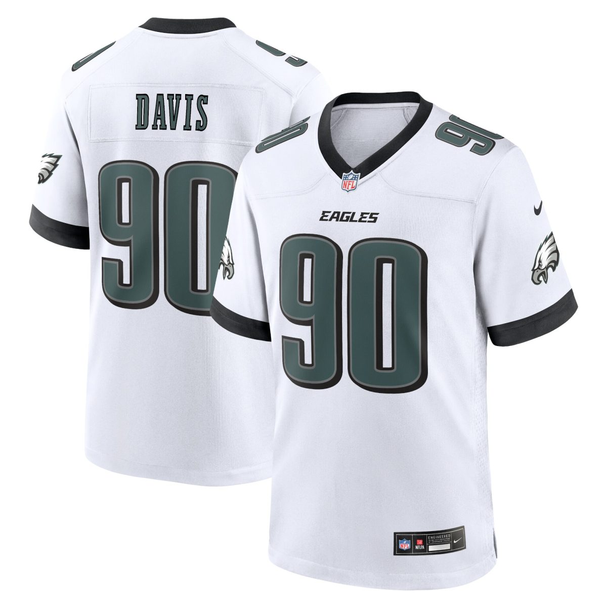 mens nike jordan davis white philadelphia eagles white game jersey | NFL Jerseys & Hats Collection at Eagles Jerseys