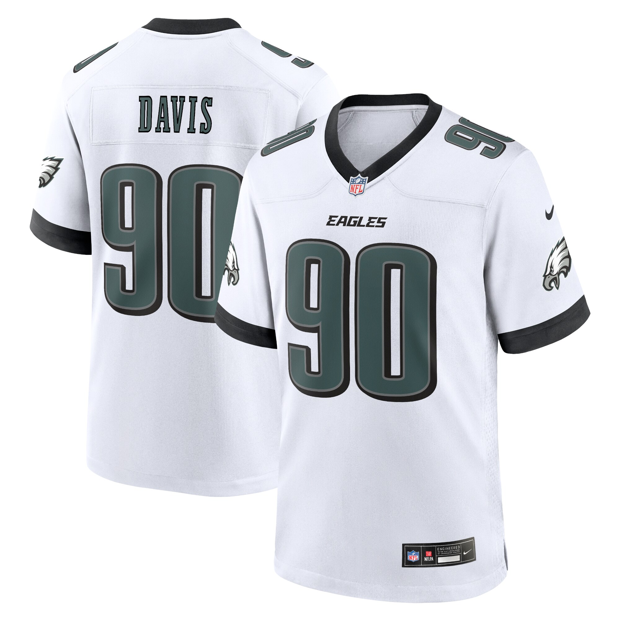 mens nike jordan davis white philadelphia eagles white game jersey | NFL Jerseys & Hats Collection at Eagles Jerseys