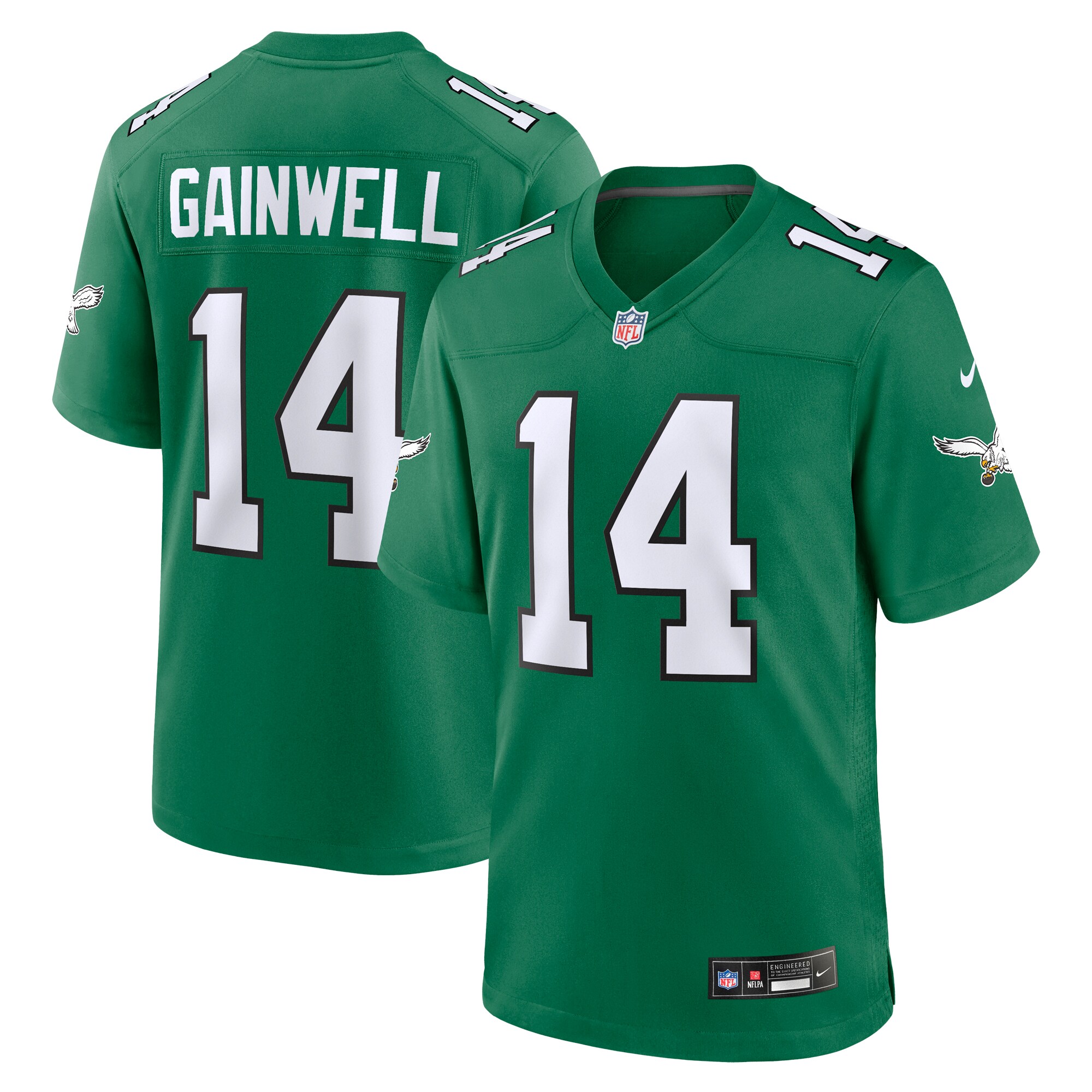 mens nike kenneth gainwell kelly green philadelphia eagles alternate game jersey | NFL Jerseys & Hats Collection at Eagles Jerseys