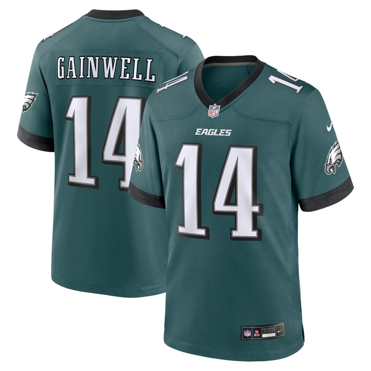 mens nike kenneth gainwell midnight green philadelphia eagles team game jersey | NFL Jerseys & Hats Collection at Eagles Jerseys