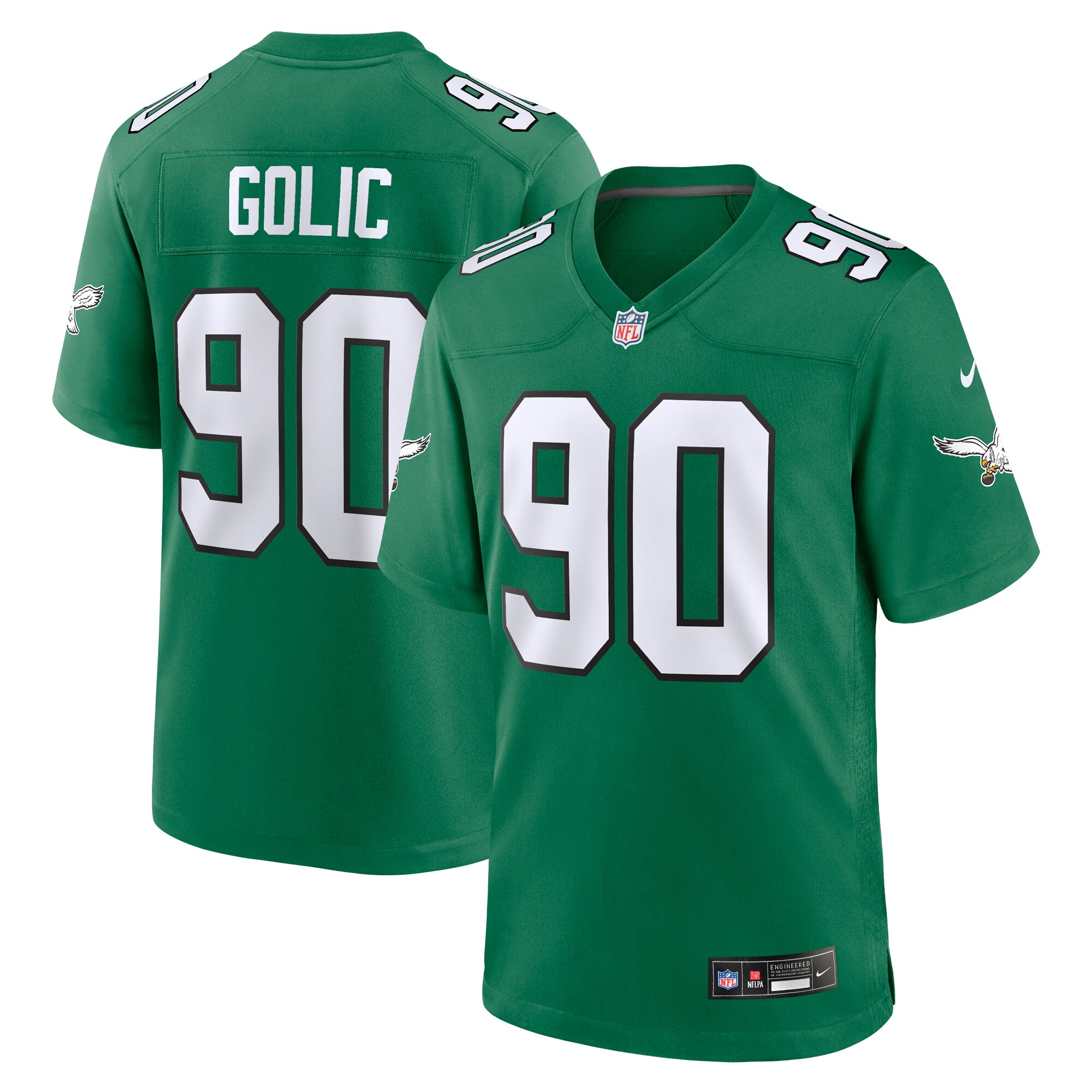 mens nike mike golic kelly green philadelphia eagles alternate game jersey | NFL Jerseys & Hats Collection at Eagles Jerseys