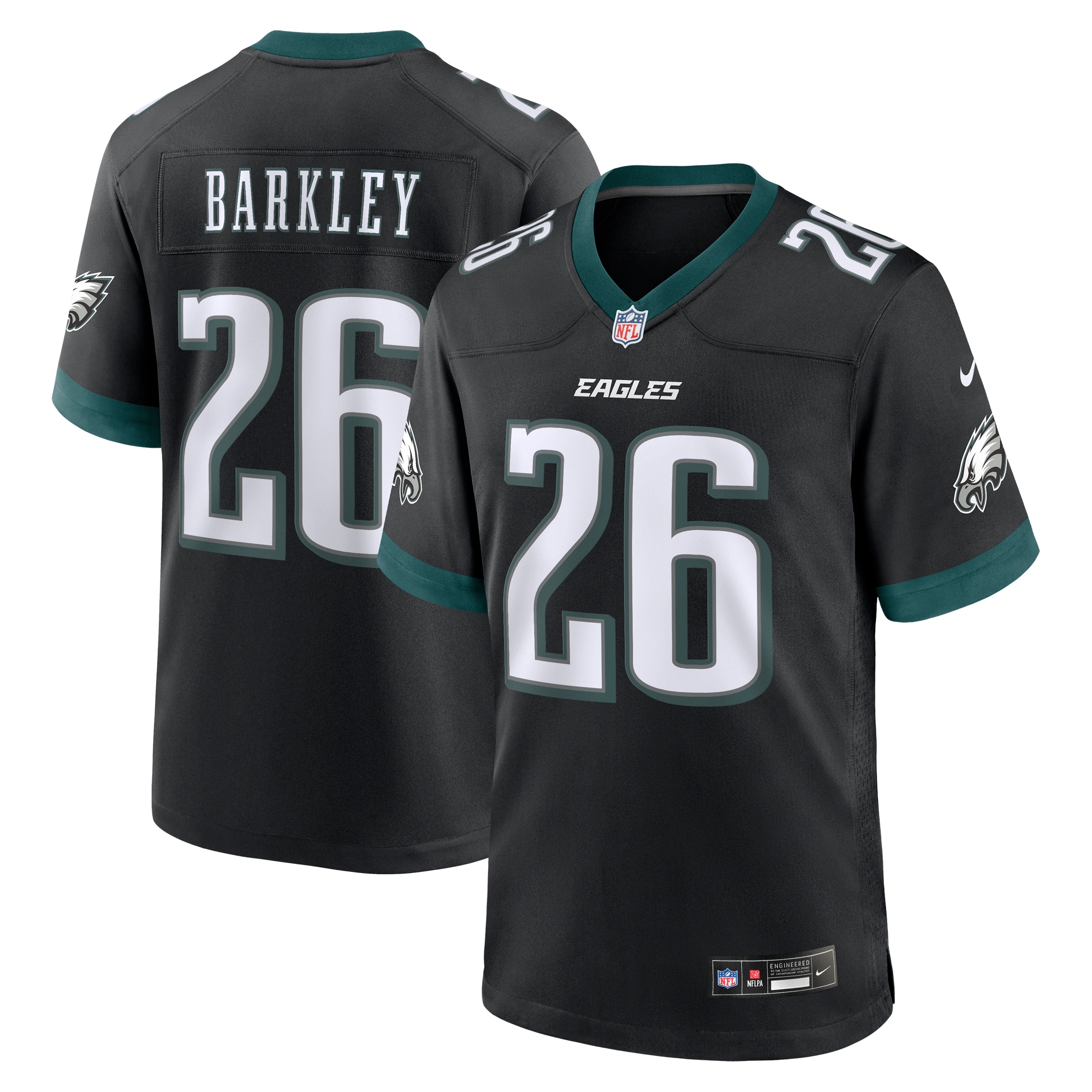 mens nike saquon barkley black philadelphia eagles alternate game jersey | NFL Jerseys & Hats Collection at Eagles Jerseys