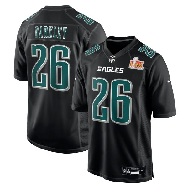 mens nike saquon barkley carbon black philadelphia eagles super bowl lix fashion game player jersey | NFL Jerseys & Hats Collection at Eagles Jerseys