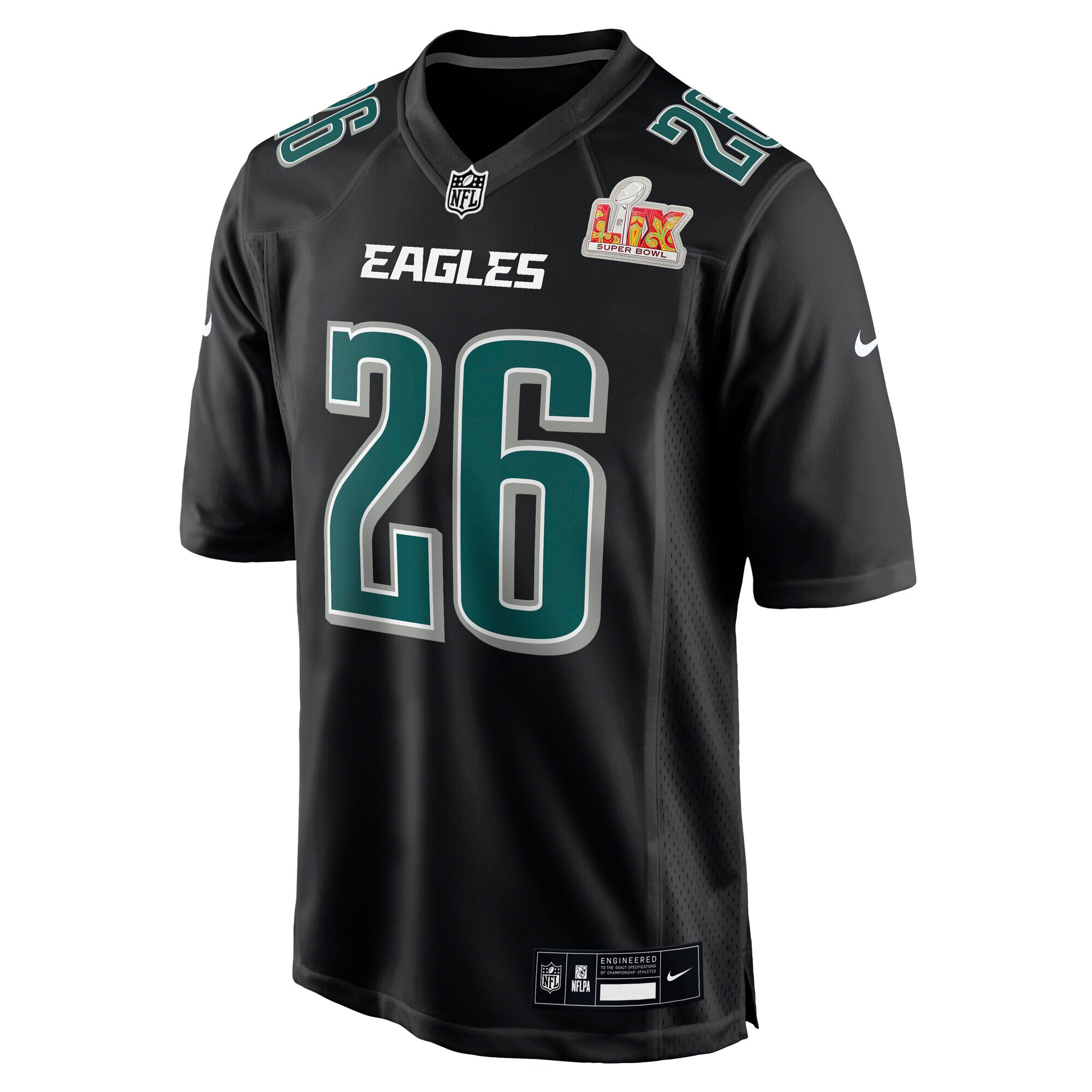 mens nike saquon barkley carbon black philadelphia eagles super bowl lix fashion game player jersey | NFL Jerseys & Hats Collection at Eagles Jerseys