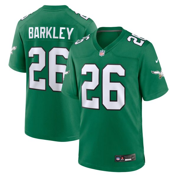 mens nike saquon barkley kelly green philadelphia eagles alternate game jersey | NFL Jerseys & Hats Collection at Eagles Jerseys