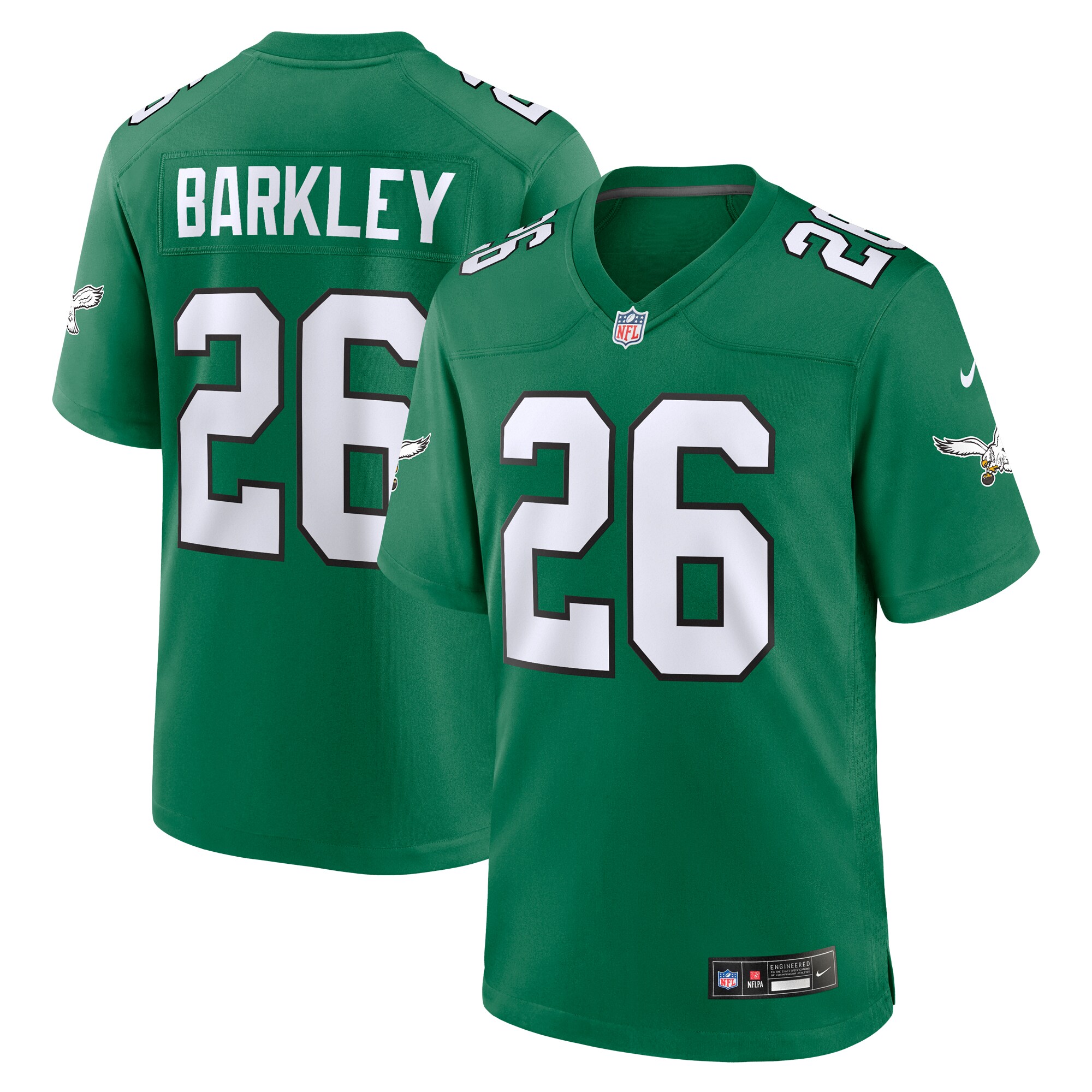 mens nike saquon barkley kelly green philadelphia eagles alternate game jersey | NFL Jerseys & Hats Collection at Eagles Jerseys