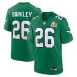mens nike saquon barkley kelly green philadelphia eagles super bowl lix 2nd alternate game jersey | NFL Jerseys & Hats Collection at Eagles Jerseys