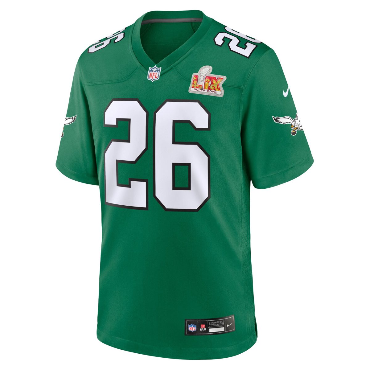 mens nike saquon barkley kelly green philadelphia eagles super bowl lix 2nd alternate game jersey | NFL Jerseys & Hats Collection at Eagles Jerseys