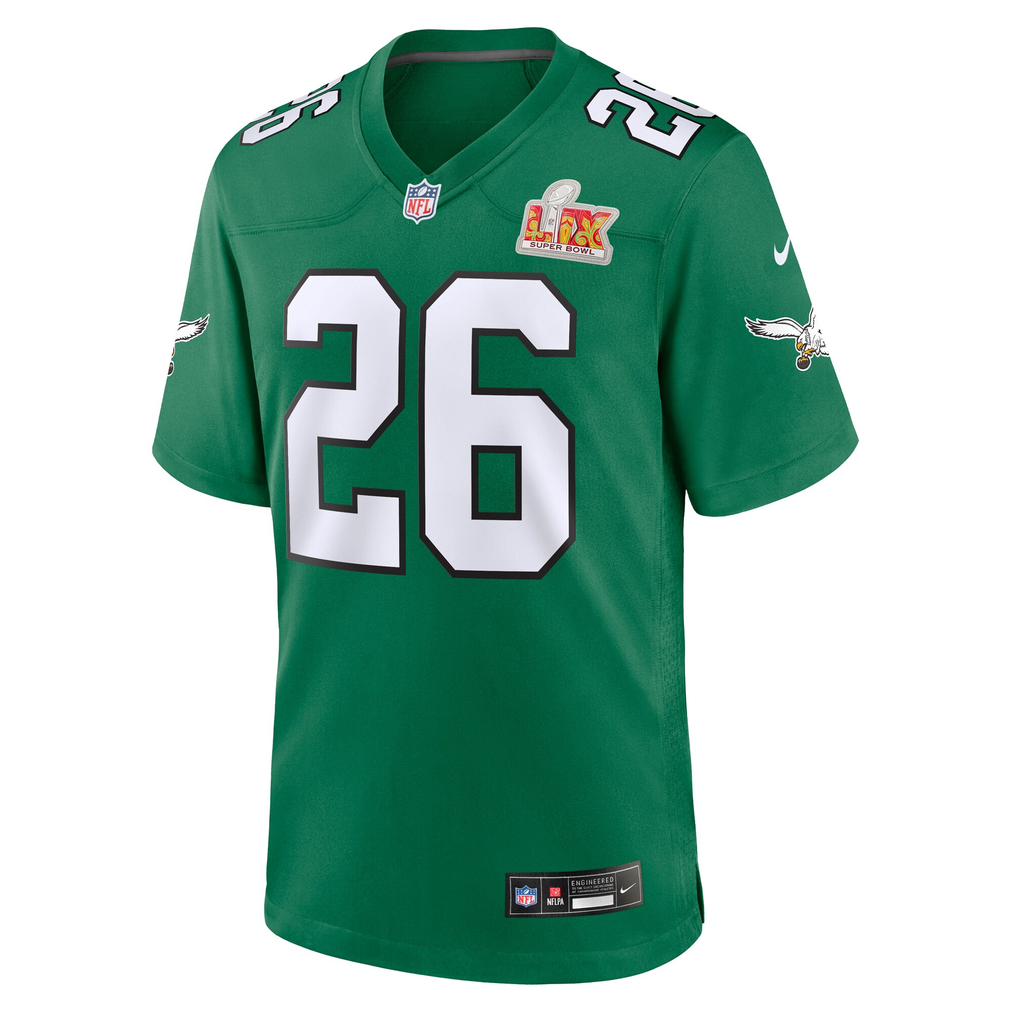 mens nike saquon barkley kelly green philadelphia eagles super bowl lix 2nd alternate game jersey | NFL Jerseys & Hats Collection at Eagles Jerseys