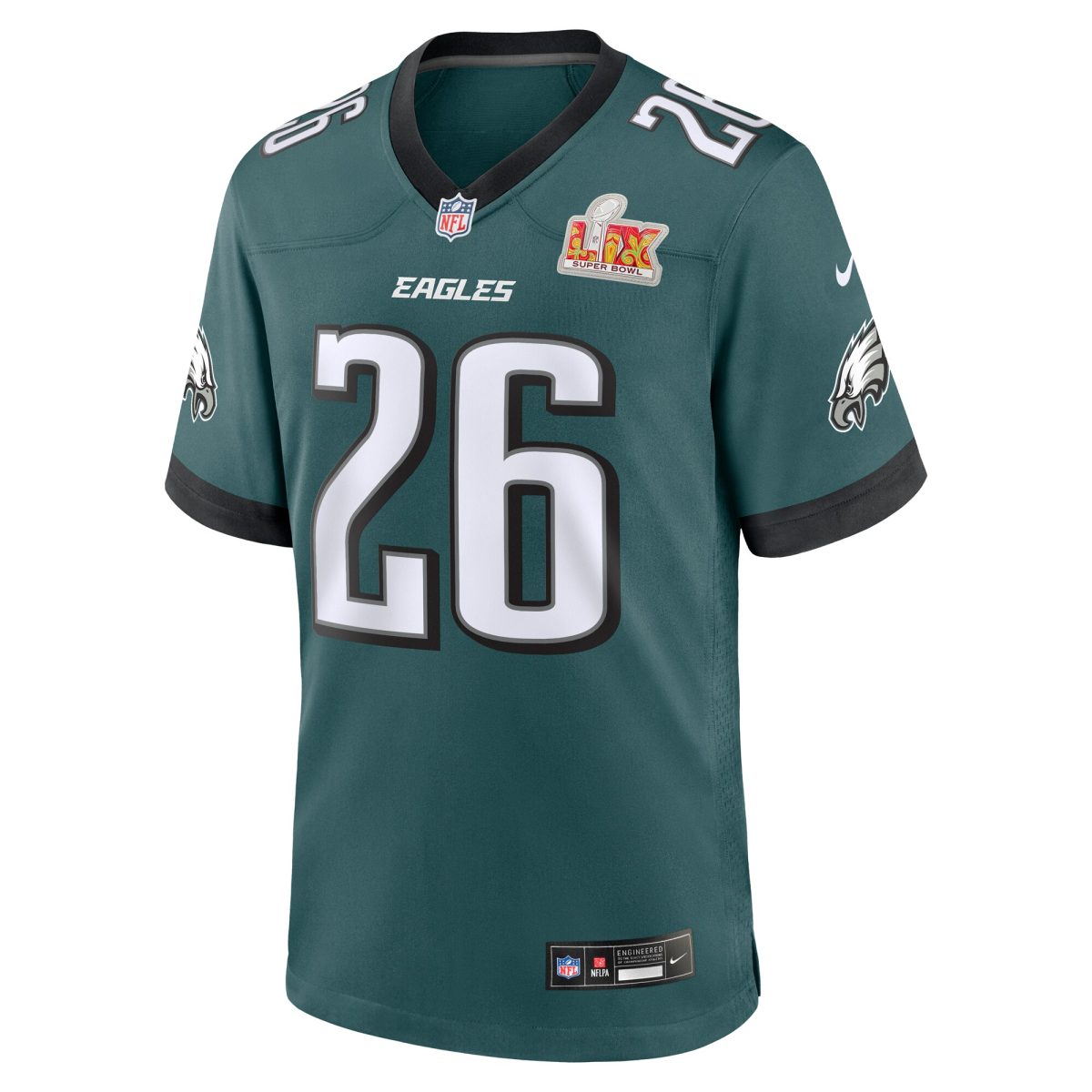 mens nike saquon barkley midnight green philadelphia eagles super bowl lix game player jersey – 202763129 | NFL Jerseys & Hats Collection at Eagles Jerseys