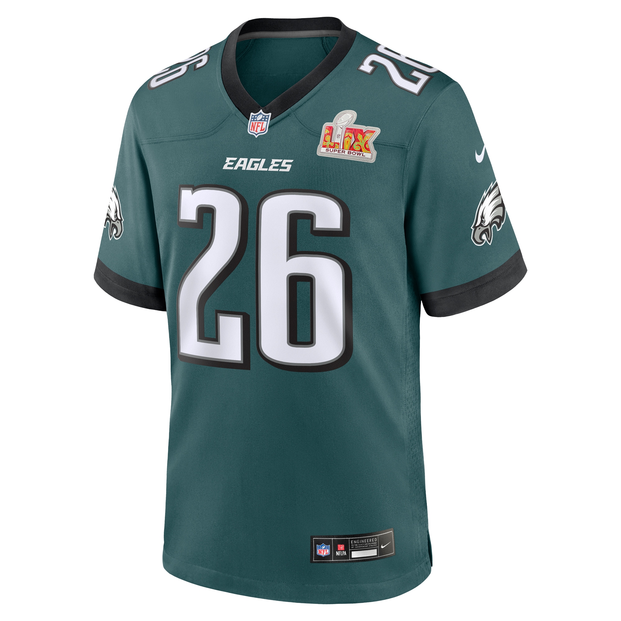 mens nike saquon barkley midnight green philadelphia eagles super bowl lix game player jersey – 202832819 | NFL Jerseys & Hats Collection at Eagles Jerseys