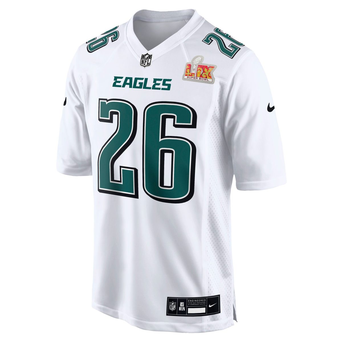 mens nike saquon barkley tundra white philadelphia eagles super bowl lix fashion game player jersey | NFL Jerseys & Hats Collection at Eagles Jerseys
