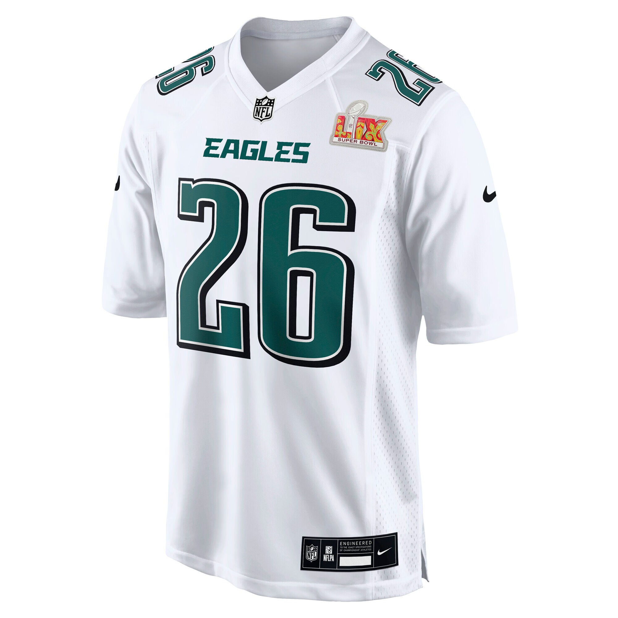 mens nike saquon barkley tundra white philadelphia eagles super bowl lix fashion game player jersey | NFL Jerseys & Hats Collection at Eagles Jerseys