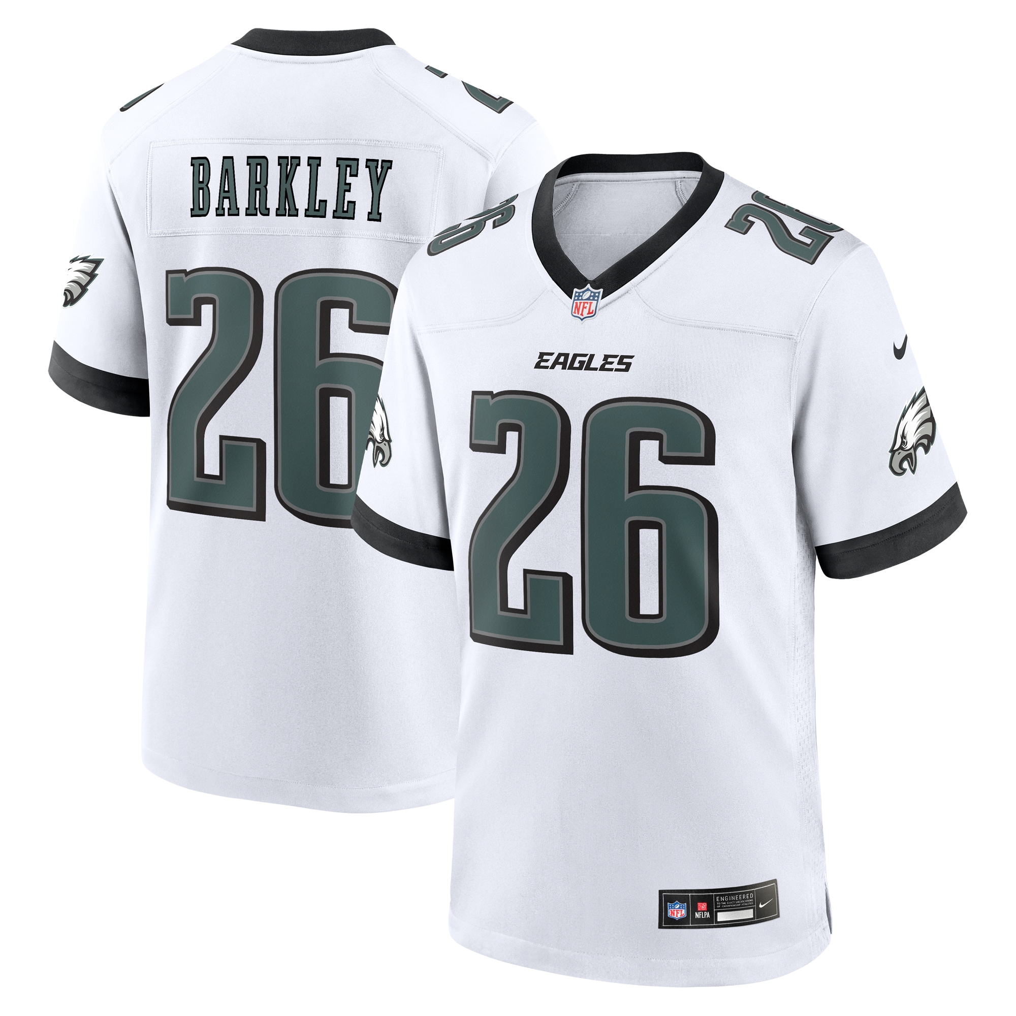mens nike saquon barkley white philadelphia eagles white game jersey | NFL Jerseys & Hats Collection at Eagles Jerseys