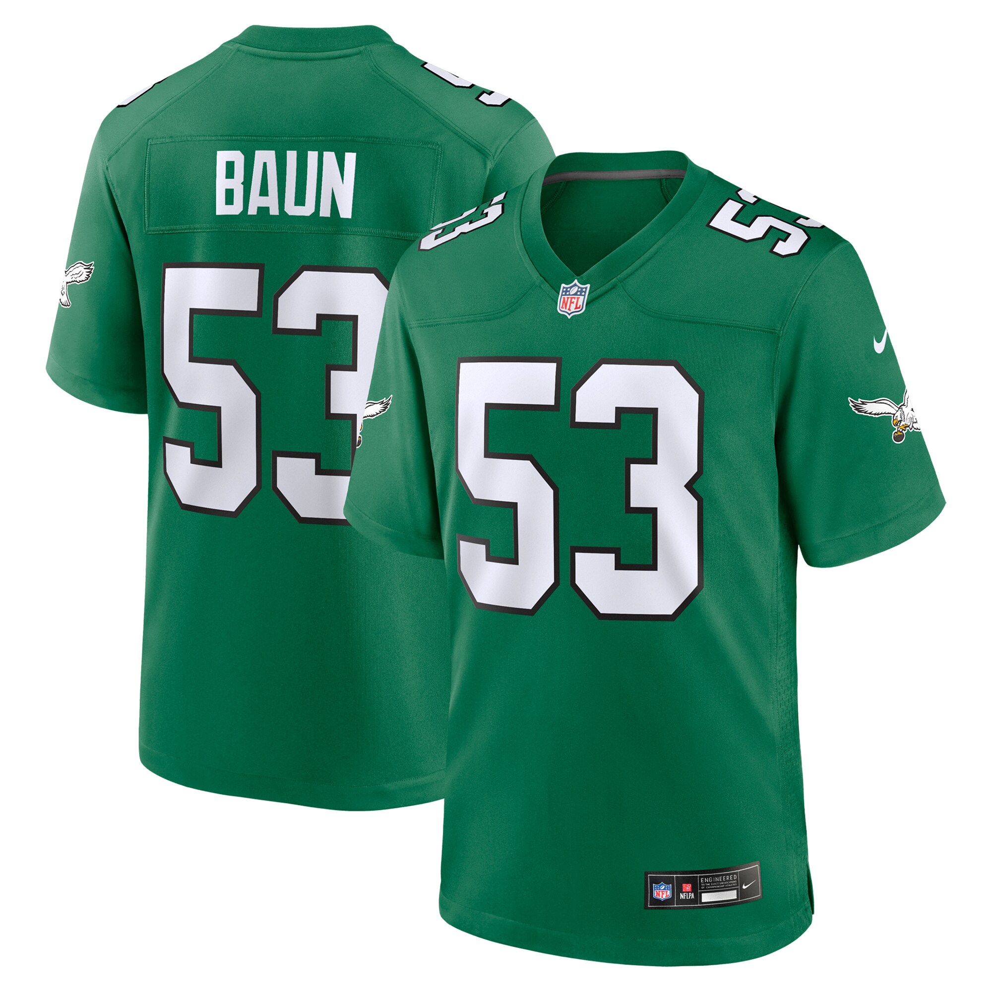 mens nike zack baun kelly green philadelphia eagles alternate game jersey | NFL Jerseys & Hats Collection at Eagles Jerseys