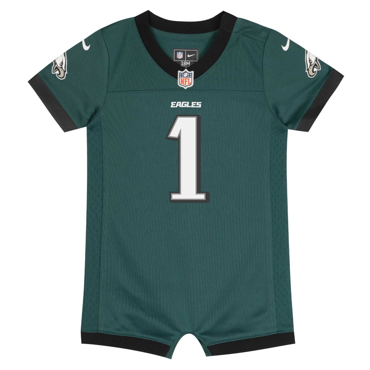 newborn  infant nike jalen hurts midnight green philadelphia eagles game romper jersey | NFL Jerseys & Hats Collection at Eagles Jerseys