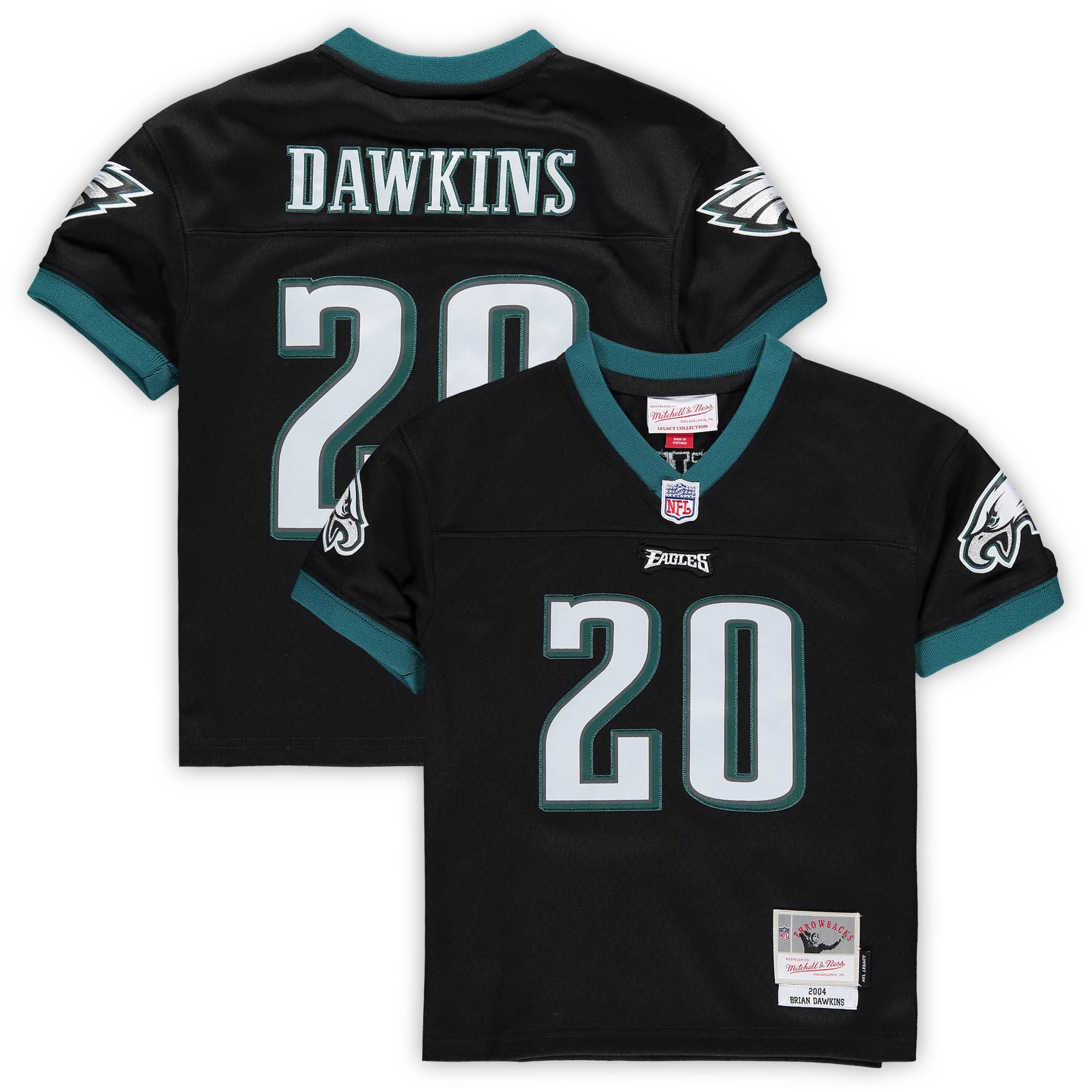 preschool mitchell  ness brian dawkins black philadelphia eagles retired legacy jersey | NFL Jerseys & Hats Collection at Eagles Jerseys