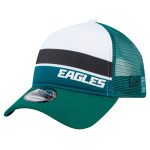 preschool new era midnight green philadelphia eagles sport night color block 9forty a-frame trucker adjustable hat | NFL Jerseys & Hats Collection at Eagles Jerseys