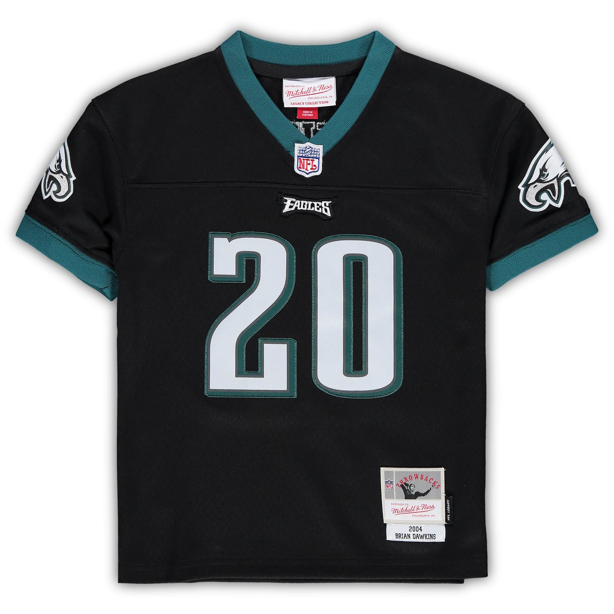 toddler mitchell  ness brian dawkins black philadelphia eagles 2004 retired legacy jersey | NFL Jerseys & Hats Collection at Eagles Jerseys