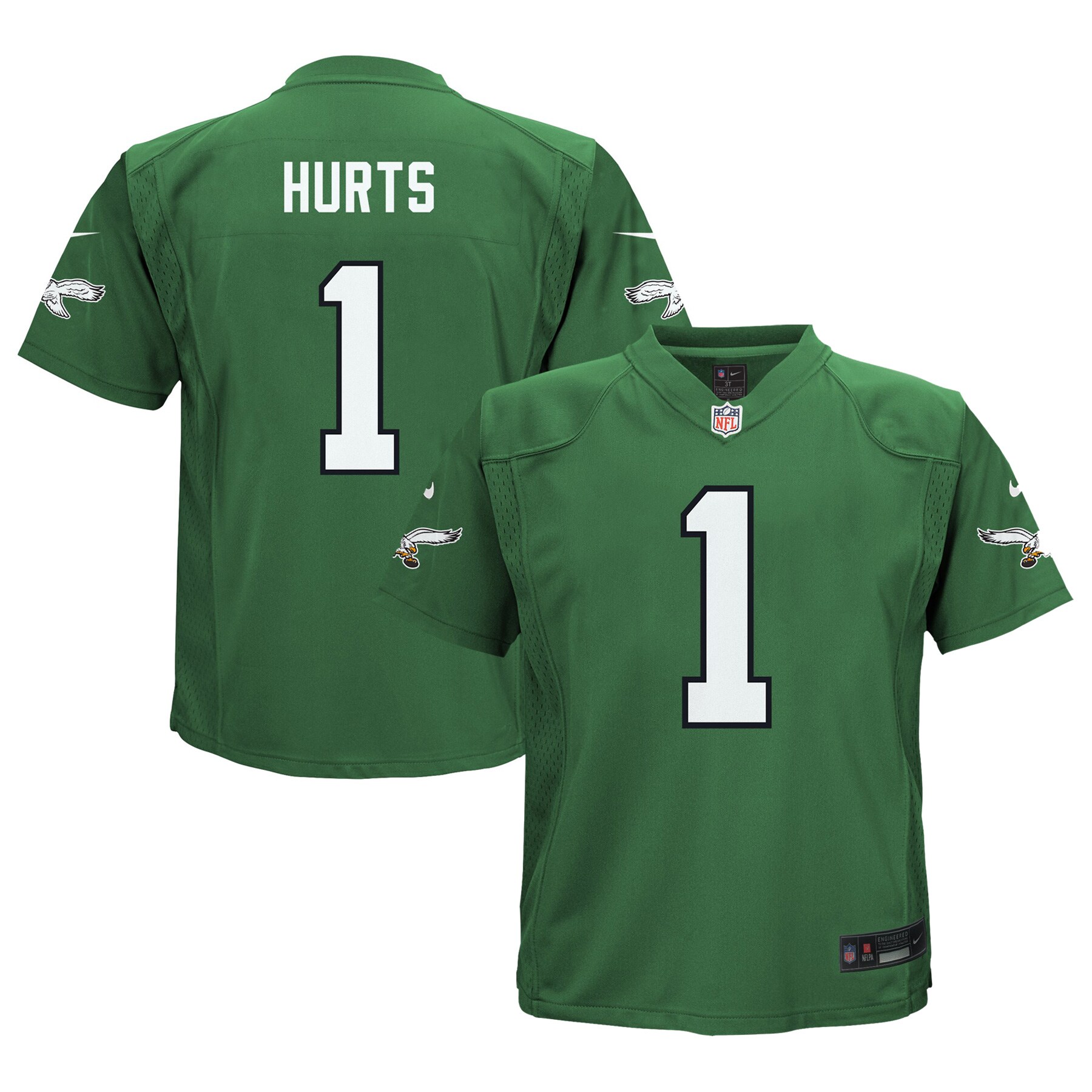 toddler nike jalen hurts kelly green philadelphia eagles game jersey | NFL Jerseys & Hats Collection at Eagles Jerseys