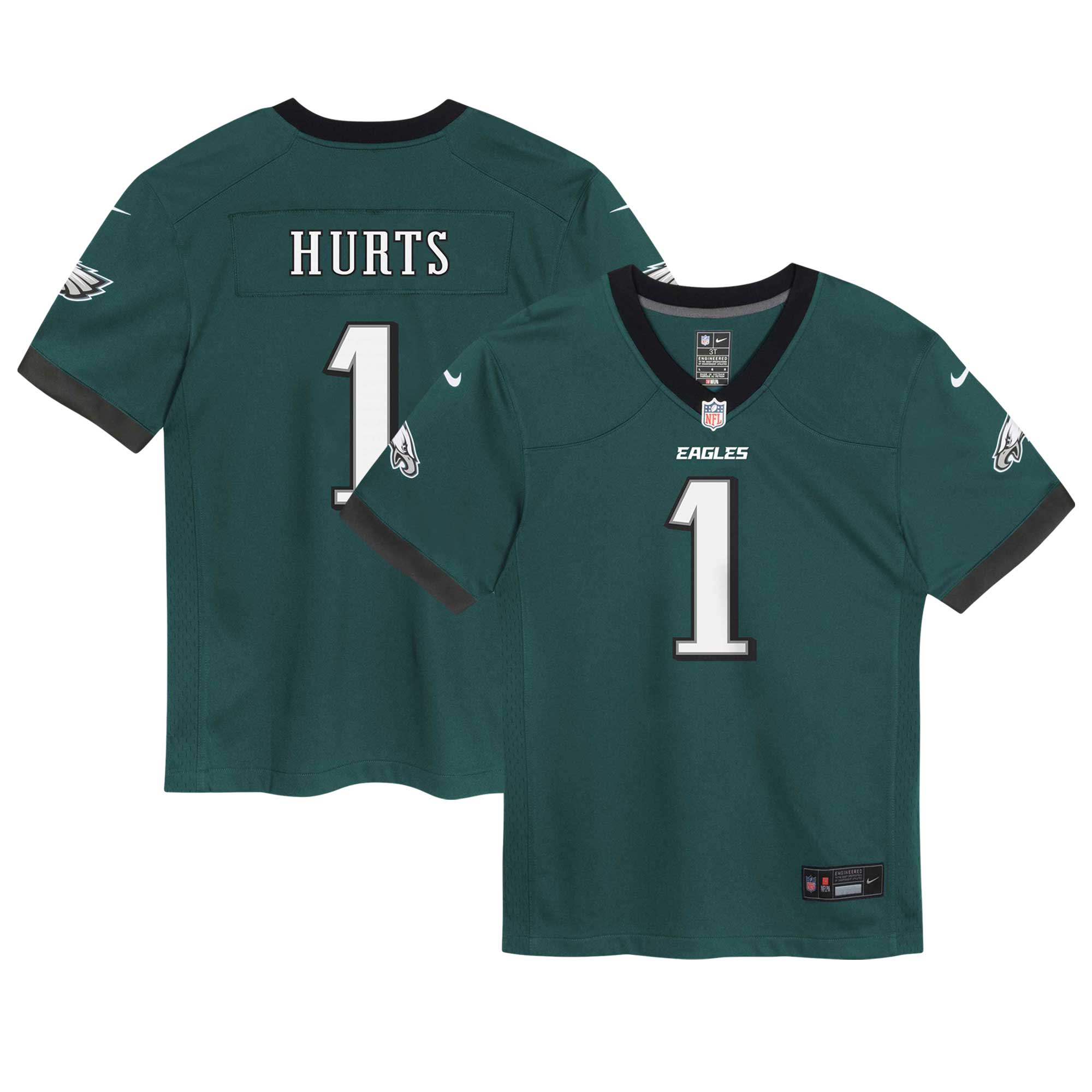 toddler nike jalen hurts midnight green philadelphia eagles game jersey | NFL Jerseys & Hats Collection at Eagles Jerseys