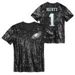 womens jalen hurts black philadelphia eagles player name  number v-neck fashion jersey | NFL Jerseys & Hats Collection at Eagles Jerseys