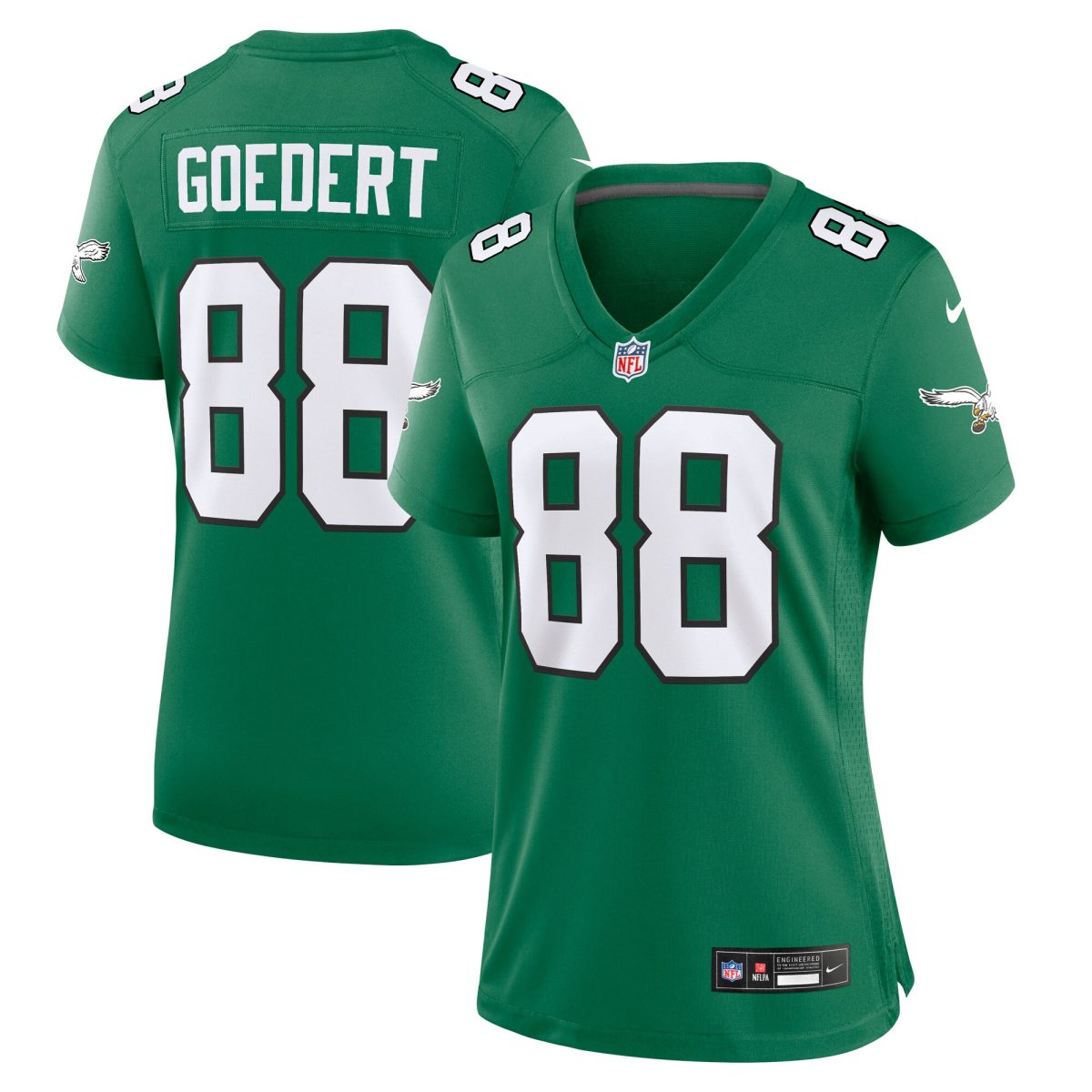 womens nike dallas goedert kelly green philadelphia eagles alternate game jersey | NFL Jerseys & Hats Collection at Eagles Jerseys