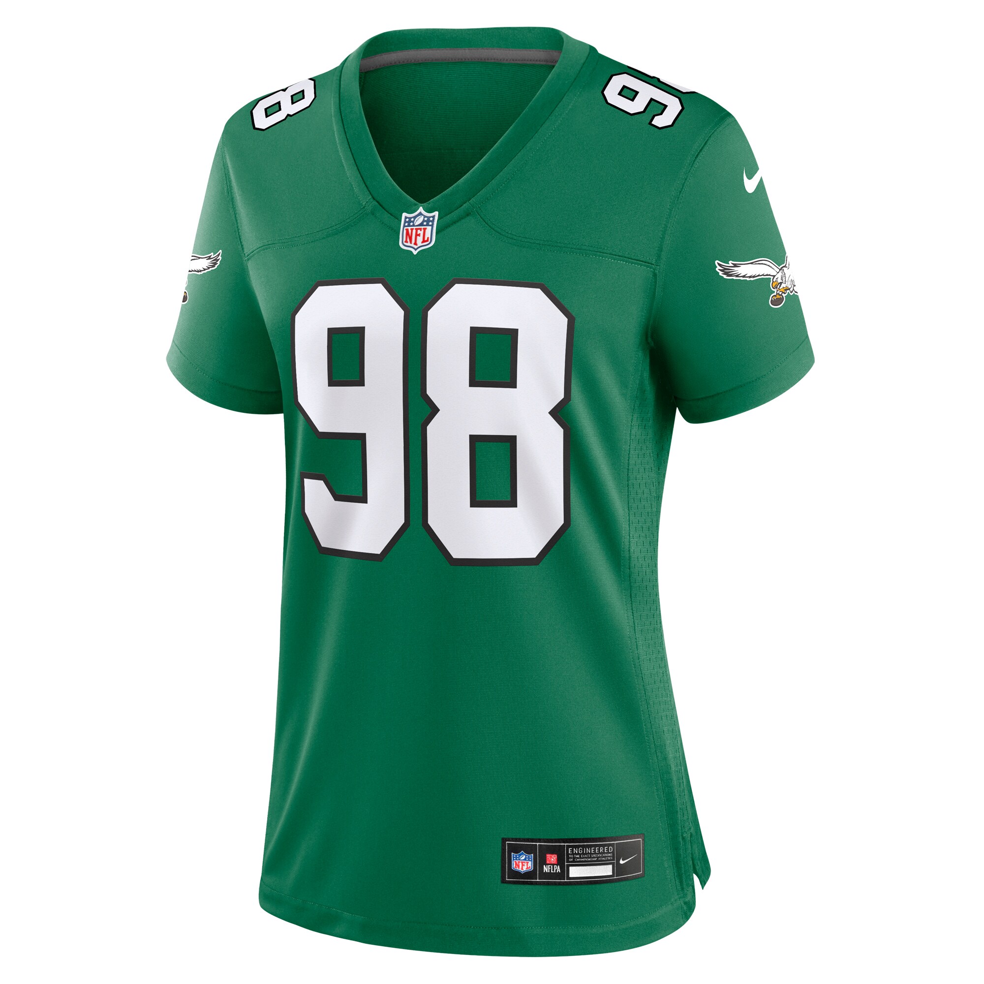 womens nike jalen carter kelly green philadelphia eagles alternate game jersey | NFL Jerseys & Hats Collection at Eagles Jerseys