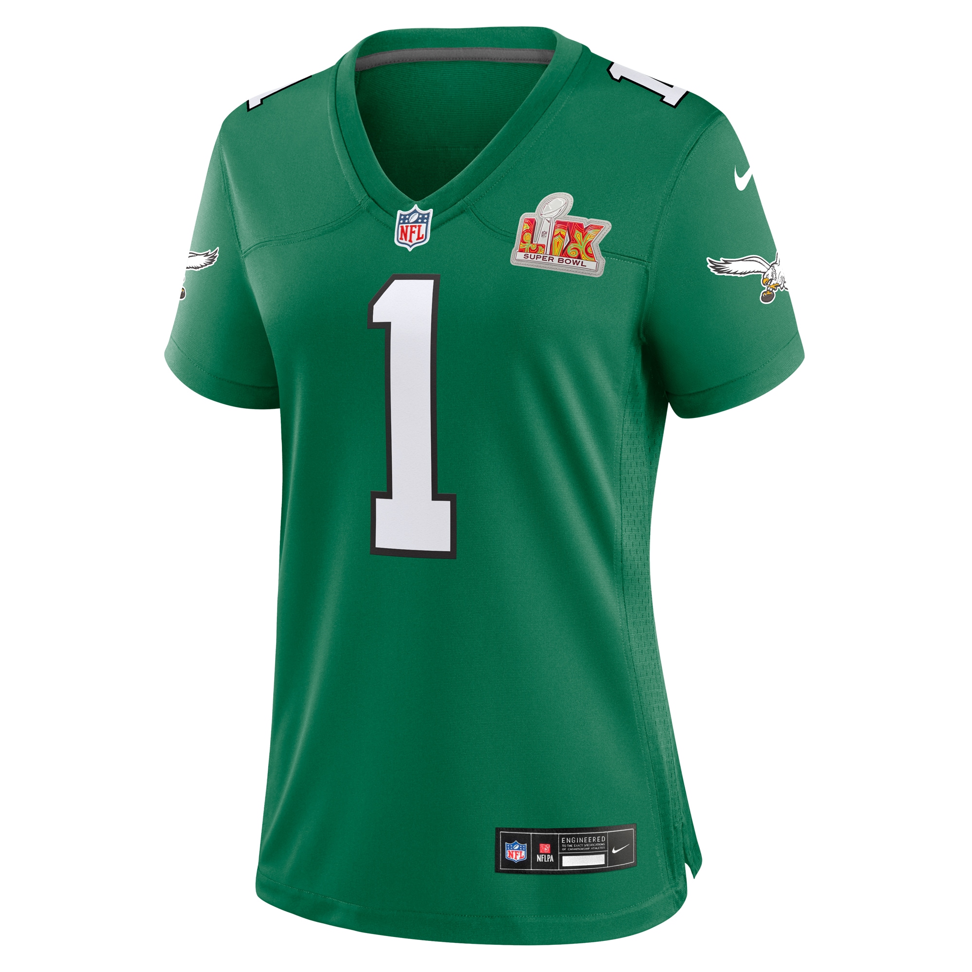 womens nike jalen hurts kelly green philadelphia eagles super bowl lix 2nd alternate game jersey | NFL Jerseys & Hats Collection at Eagles Jerseys
