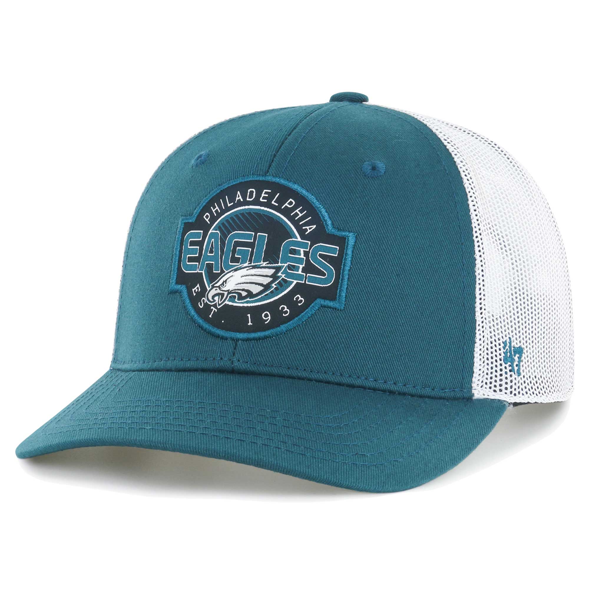 youth 47 midnight greenwhite philadelphia eagles scramble adjustable trucker hat | NFL Jerseys & Hats Collection at Eagles Jerseys