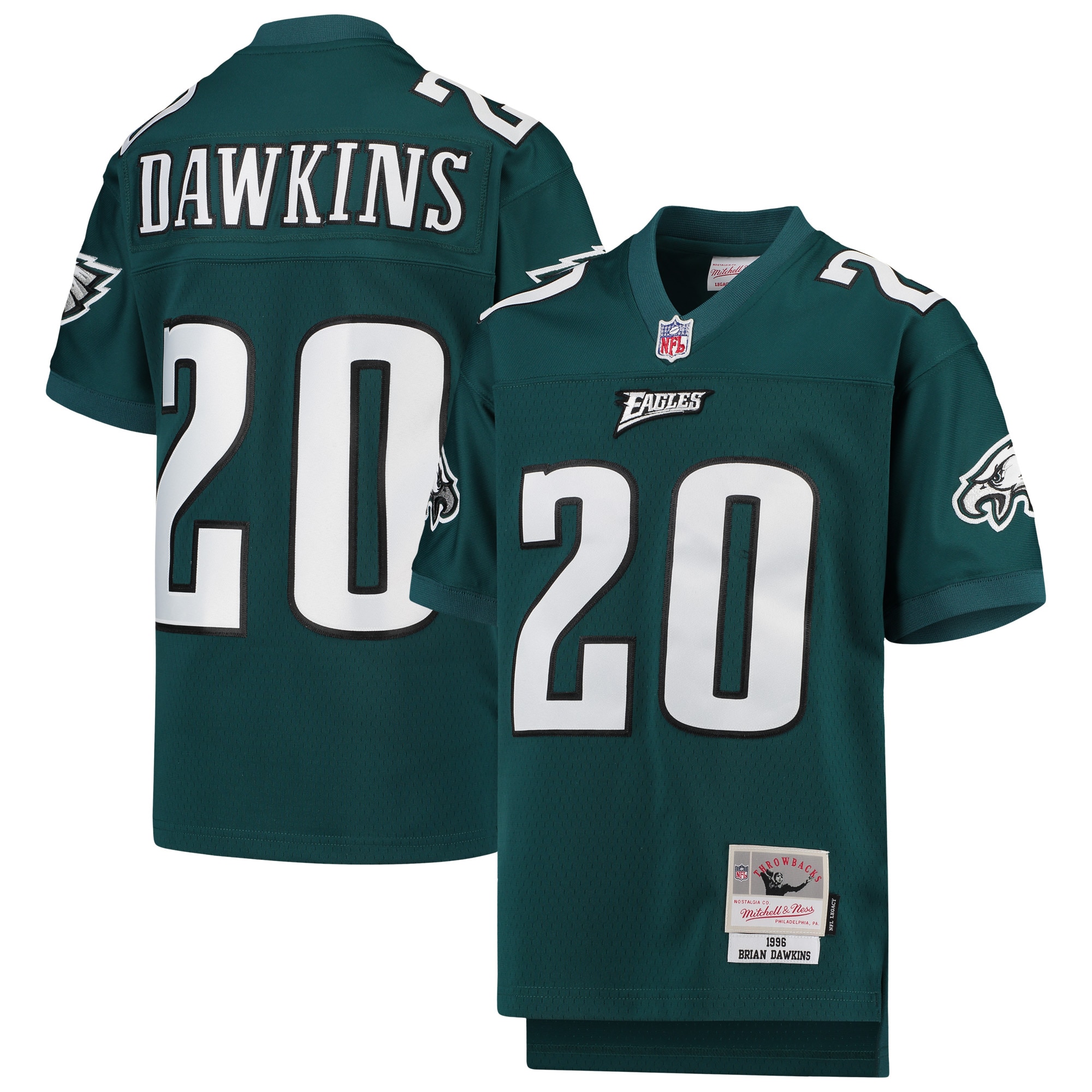youth mitchell  ness brian dawkins midnight green philadelphia eagles 2004 legacy retired player jersey | NFL Jerseys & Hats Collection at Eagles Jerseys
