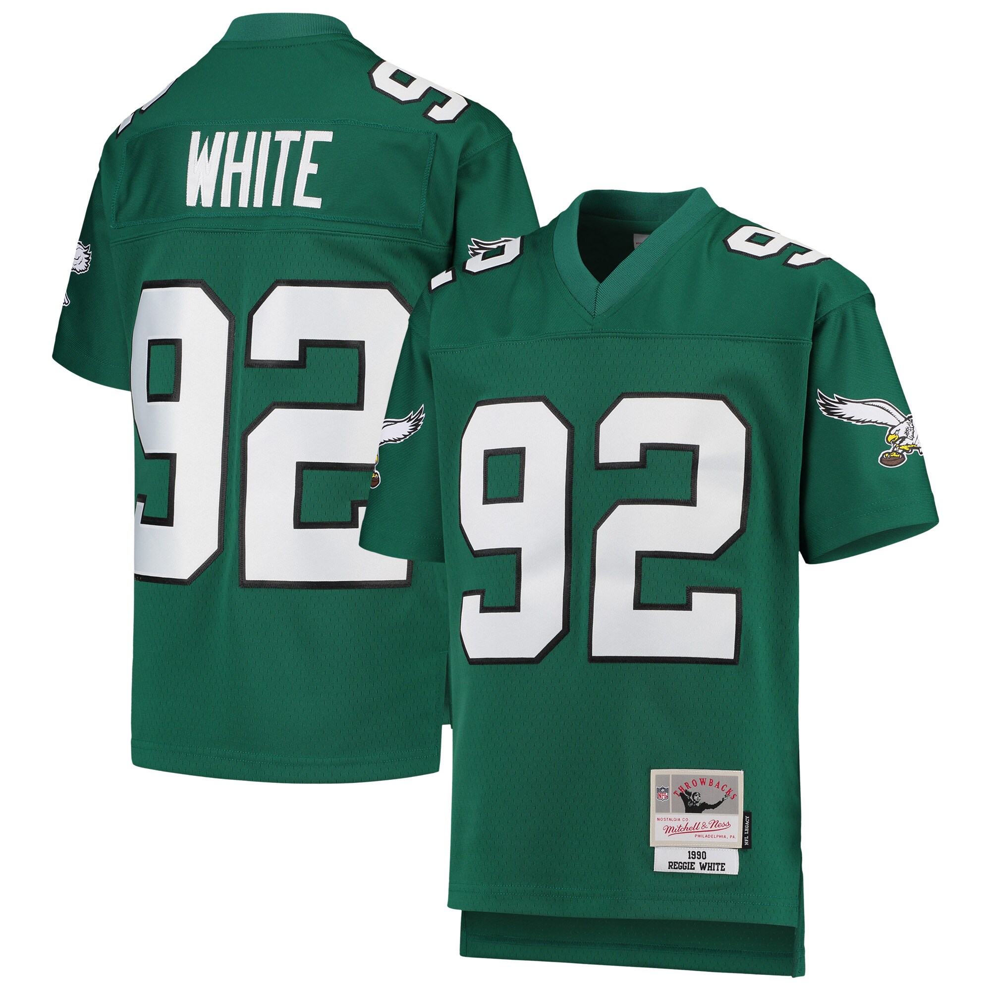 youth mitchell  ness reggie white green philadelphia eagles 1990 legacy retired player jersey | NFL Jerseys & Hats Collection at Eagles Jerseys