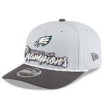 youth new era graycharcoal philadelphia eagles super bowl lix champions locker room trophy collection 9seventy rope adjustable hat | NFL Jerseys & Hats Collection at Eagles Jerseys