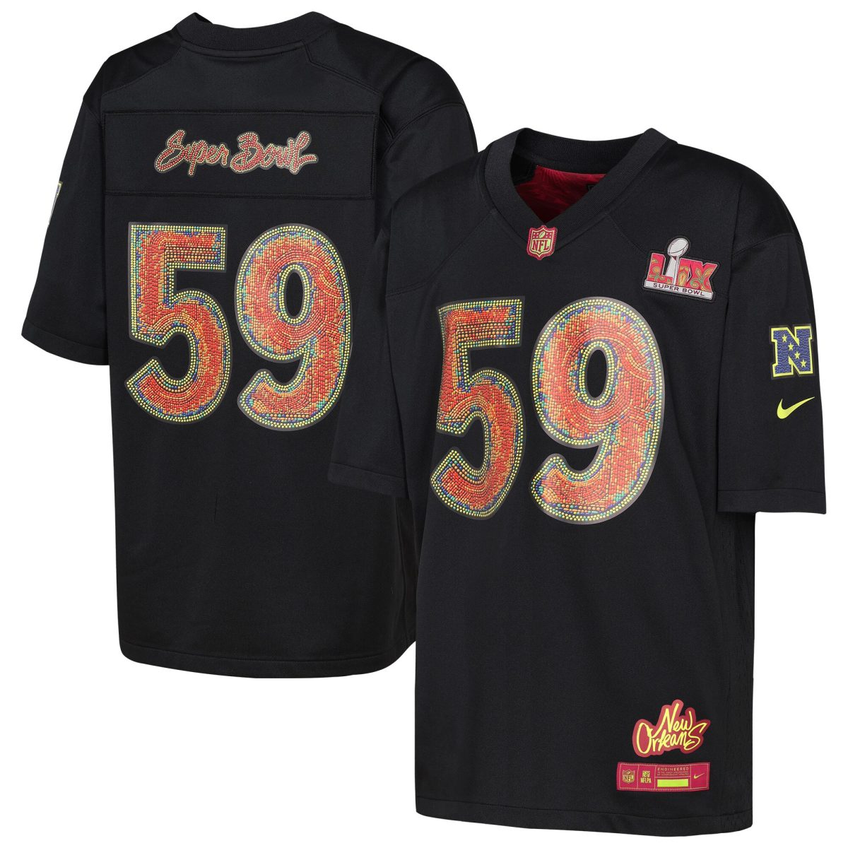 youth nike black super bowl lix game jersey | NFL Jerseys & Hats Collection at Eagles Jerseys