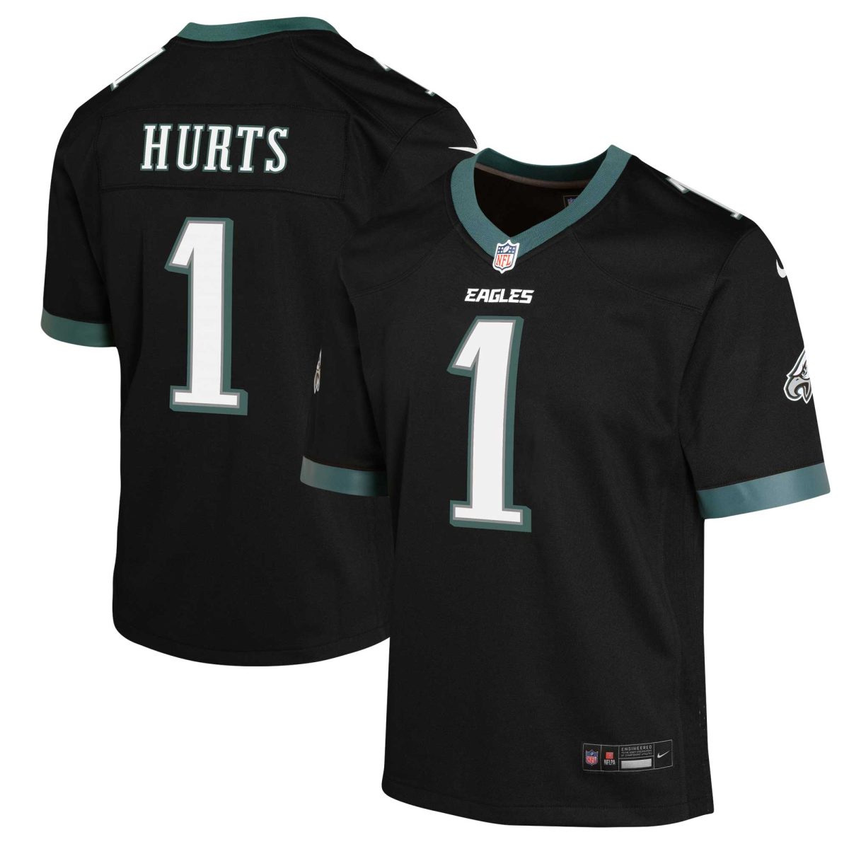 youth nike jalen hurts black philadelphia eagles game jersey | NFL Jerseys & Hats Collection at Eagles Jerseys