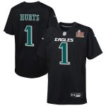 youth nike jalen hurts carbon black philadelphia eagles super bowl lix patch fashion game player jersey | NFL Jerseys & Hats Collection at Eagles Jerseys
