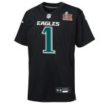 youth nike jalen hurts carbon black philadelphia eagles super bowl lix patch fashion game player jersey | NFL Jerseys & Hats Collection at Eagles Jerseys