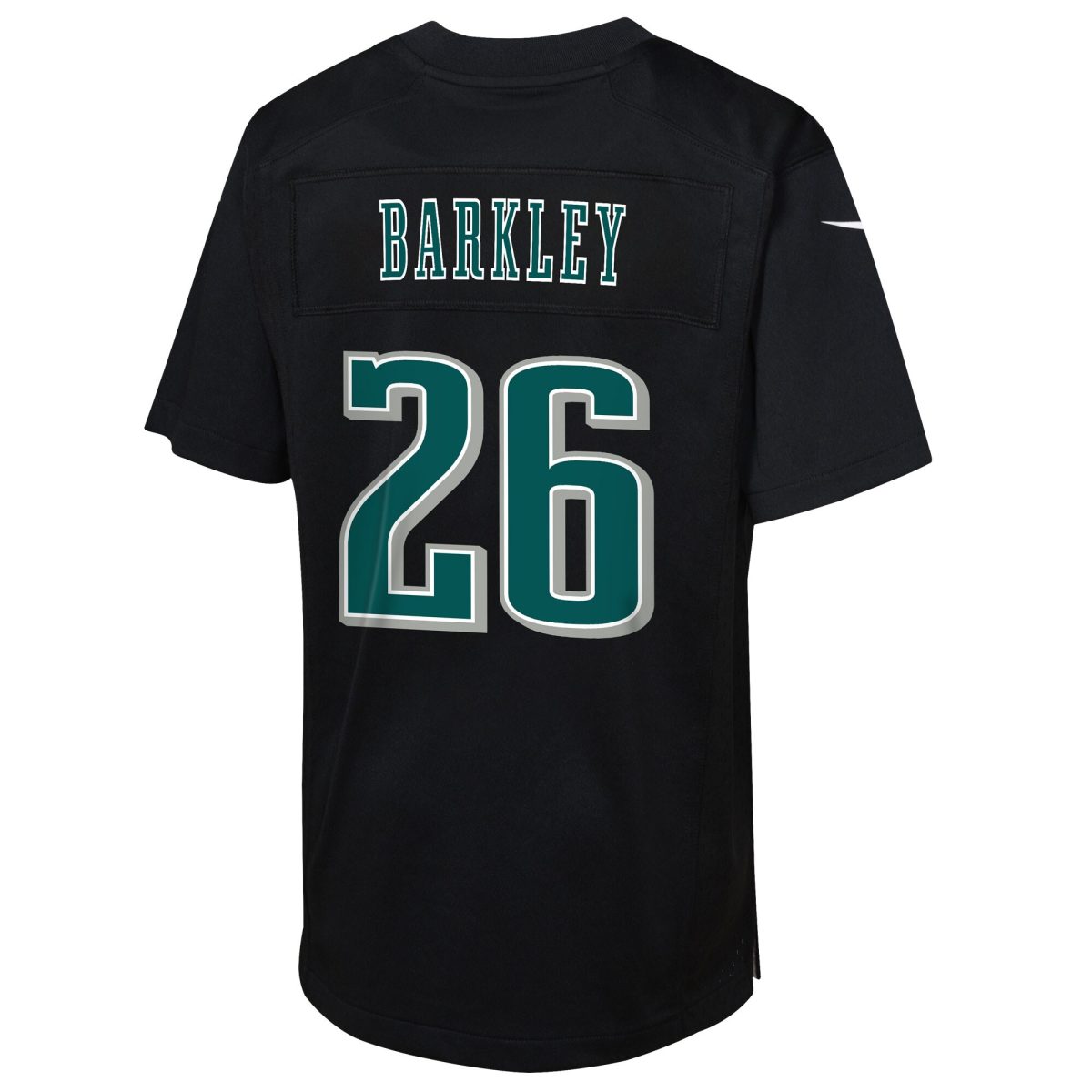 youth nike saquon barkley carbon black philadelphia eagles super bowl lix patch fashion game player jersey | NFL Jerseys & Hats Collection at Eagles Jerseys